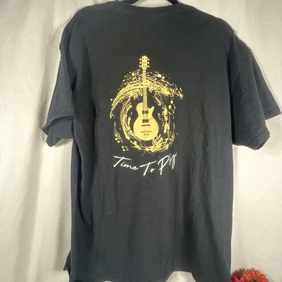 T-shirt Hard Rock Hotel Casino BILOXI XL Black "Time To Play", Guitar, - Picture 8 of 12